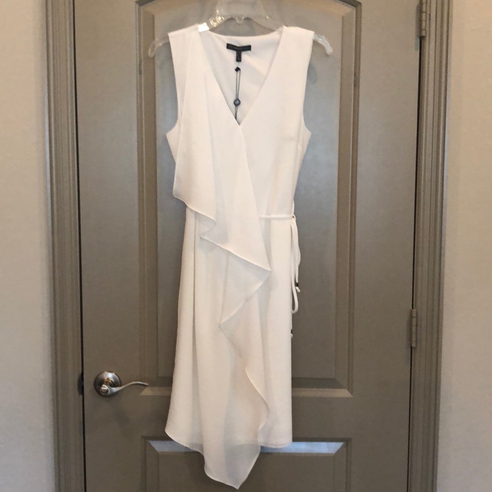 Adrianna Papell soft ivory side wrap dress - beautiful! NWT